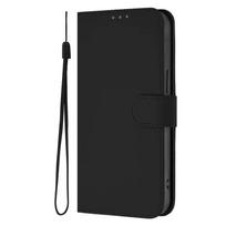 Dėl Samsung Galaxy A57 5G dėklo ant Funda Samsung A57 A 57 SM-A576B A576Q A576W dėklo Saldainio vientisos spalvos odinis atverčiamas dangtelis Etui Galaxy A57 black