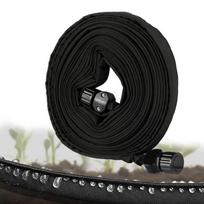 Durable 50ft Soaker Hose with Adjustable Flow Control for Efficient Garden Watering and Irrigation System One Size black