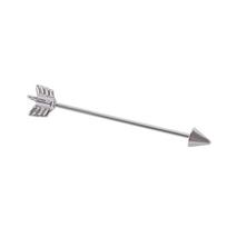 Screw 35mm Silver Black Industrial  Barbell Jewelry Stud Earring Arrow Piercing Ear Cartilage sidabras