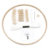 Round solid wood material Wood Wind Chime Solid Wood Parts  Home ornament DIY Rotundity