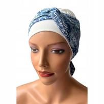 Turban Damski Wiosenny Lena Ecru-307 Chusta Miękka Także Po Chemioterapii