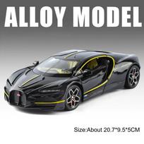 1:24 Bugatti Tourbillon Alloy Diecast Toys Models Cars Doors Opened With Light Sound Supercars Wheel Pull Back Cars Boys Gifts gray