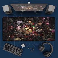 Mouse Pad Large The Binding Of Isaac Mauspad HD Printing Computer Gaming Keyboard Mats PC Rubber Accessories Lock Edge Desk Rug 30cmx60cm(11.8x23.6inch) gray
