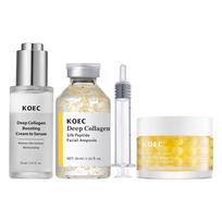 KOEC Kolageno odos priežiūros rinkinys Peptidų ampulė Drėkinamasis serumas Kremas nuo raukšlių Šviesinantis Dovana moterims Water latex original essence