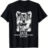 Akita Official Dog Lovers TShirt for Unisex and Unisex 100 Heavyweight Casual Round Neck Short Sleeve S
