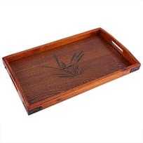 Large Wood Serving tea Water Drinks Tray Wooden Breakfast Tea Serving Tray With Handle