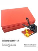 Red High-Temperature Resistant Silicone Foam Board for Heat Press and Sealing with Vibration Damping and Insulation. 200x300x4mm red