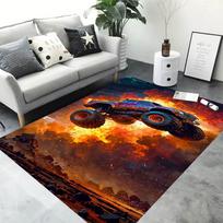 Grafiti Animacinis Šaunus Visureigis Kilimas Vaikų Kambarys Žaidimai Neslystantis Minkštas Grindų Kilimėlis Miegamasis Namų Dekoracija Kilimai Svetainė 50X80CM