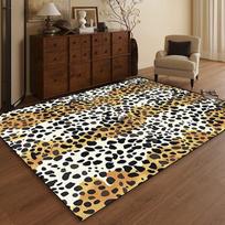 Europos Leopardas Aukštos kokybės kilimas Svetainė Namų dekoravimas Laisvalaikio sofa Didelio ploto kilimai Miegamasis Lovagalis Neslystanti grindų danga 60x90cm white