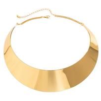Exaggerated Metal Wire Open Cuff Torques Choker Necklace for Women Punk Wide Adjustable Chain Grunge Jewelry Punk auksas
