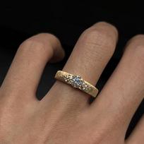 Classic style single diamond carved brushed rings for women New in Charms Retro light luxury couple ring banquet  gifts resizable auksas