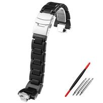 Modified Strap For Casio G-SHOCK Steel Heart GST-B400 GST-B400AD Watchband Accessories Plastic Steel Replacement Bracelet Black 14mm