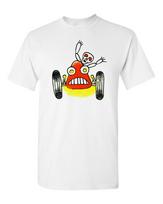 Ringer Tee T shirt Vtg Tattoo Art American Traditional Skull Hot Rod Drag Race 4 2XL black