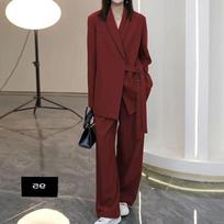 German Bestseller: Women's Autumn Plus Size Loose Wide-Leg Pants Two-Piece Set 2XL (135-150 jin)