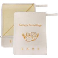 Beeswax Lining Bread Bags, Reusable Bread Bags for homemade & sourdough bread, Moisture Lock with Zip for Bread Freshness with Sealing 1PCS