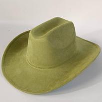 western Premium suede cowboy hat stylish men's and women's fedora Suede Panama hat perfect for outdoor festive activitieswestern M56-58CM brown
