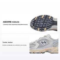 New Balance 530 Silver Moonbeam Distressed Unisex Bėgimo bateliai Balti Sidabriniai-Metaliniai MR530VS 36