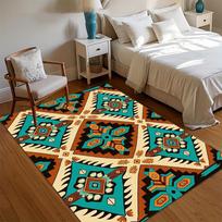 Western Rug Native American Area Rugs for Bedroom Living Room Entryway Washable Non Slip Indoor Floor Carpet Boho Western Decor 40x60CM