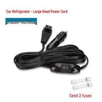 In-Stock Car Refrigerator Power Cord - 12V/24V Compressor Line with C-Shaped Big Head black