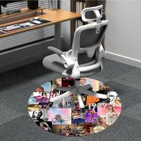 Taylor Swift Office Round Area Rug, Indoor Mat Suitable For Office, Under Office Chairs Bedroom Living Room Home Decor, Room Deco174 80cm by 80cm