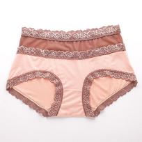 Women's High Waist Underwear Sexy Lace Briefs Breathable Ladies Panties M abrikosas