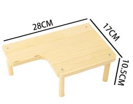 Solid Wood Multi-Level Hamster Platform - Thickened Anti-Bite Toy for Rodents