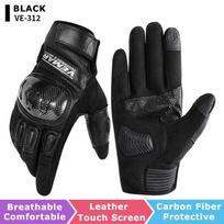 Mens All-Season Motorcycle Racing Gloves With Carbon Fiber Protection Off-Road Street Commuting Use Medium