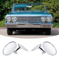 Apvalūs išoriniai galinio vaizdo veidrodėliai 654394765672, galinio vaizdo veidrodėlio pakaitalas, skirtas „Impala Corvair Biscayne Bel Air Nova“ black