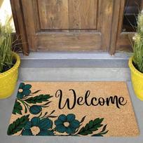 1Pc Plant Print Welcome Mat Non Slip Area Rugs On Both Sides Easy To Clean Floor Rug Indoor Outdoor Home Decorations Carpet 40X60CM