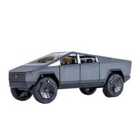 1/24 Tesla Cybertruck Pikapas Lydinio Automobilio Modelis Metalinis Žaislas Visureigiai Automobilio Modelis Imituojamas Garsas ir Šviesa Vaikų Žaislai Dovana pilka