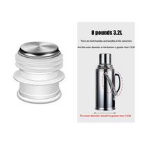 3pcs Replacement Parts Thermos Bottle Stopper Food Grade Thermos Cup  Water Cap Stainless Steel Silicone Kettle Cover L white
