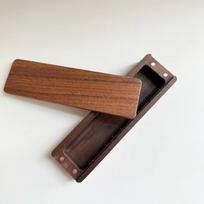 Solid Wood Walnut Wood Cat Whisker Box Magnetic Closure Pet Memorial Box  Animal Hair Collection