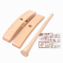 Handmade Wooden Turkish Spindle Detachable Cross-Shaped Storage Tools Hand Carved Yarn Winder Multifunction DIY Craft