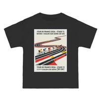 2026 Tour De France 12th Stage From Nerville To Chalons-sur-Saone. Jersey. Poster of Brouhes Bicycle T-shirt Y2k S įvairiaspalvis