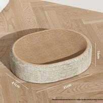Sisal Cat Scratch Post: Durable, Shed-Free Claw Board & Decompression Bed with Hemp Rope Hot Selling Oval Basin beige