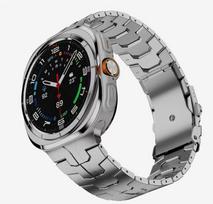 Stilingas titano lydinio dirželis Samsung Galaxy Watch7Ultra išmaniajam laikrodžiui su trijų karoliukų dizainu Samsung watch7 ultra 47mm sidabras