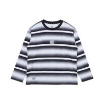 New Era SS22 MLB Color Block Gradient Striped Crew Neck Long Sleeve T-Shirt Unisex Tops 13095658 M gray