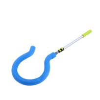 Volleyball Spike Trainer with Question Mark Hook Adjustable Portable Volleyball Hitting Training Tool for Serving Spiking Jumping blue