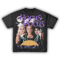 Hocus Pocus Retro Witch Movie T Shirt for Men Women Vintage Sanderson Sisters Graphic Tee XL gray