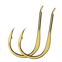20Pcs/Pack High Carbon Steel Golden Fishing Hooks Barbed Gold Fish Hooks  Saltwater/Sea Fishing 0.5