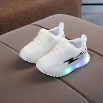 LED kedai Vaikų sportbačiai Rudens Nauji Tinklelio Berniuko Laisvalaikio Batai Lengvi Mergaitės Šviečiantys Batai Minkštas Padas Teniso Batai Vaikų Batai Tenis 22-insole14cm