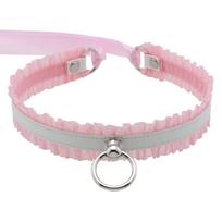 Sexy Luxury Lace Adjustable Collar Choker Necklace For Women Men Fashion Accessory rožinė