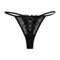 Plus Size Lace Transparent Women's Thong: Sexy, Invisible, Breathable Panties Small juoda