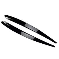 Glossy Black Car Head Light Lamp Eyebrow Eyelid Cover Trim for Skoda Superb B8 2015 2016 2017 2018 Glossy Black black