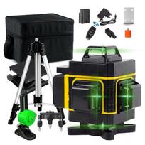 Naujas 4D 16 linijų didelio tikslumo lazerinis nivelyras 360° horizontalus ir vertikalus kryžminis žalias lazerinis nivelyras automatinio savaiminio niveliavimo matavimo įrankiai One battery