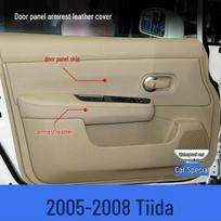 Nissan Tiida 2005-08 Door Panel Armrest Leather Upholstery Upgrade 4-door armrest leather beige