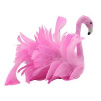 Flamingo Kalėdinės Eglutės Viršūnės Papuošalas Rožinis Dirbtinio Plunksnų Paukščio Dekoravimas su Klipsu/Spyruokle Vidaus Lauko Sodo Šventinio vakarėlio Ornamentas pink