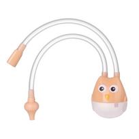 Newborn Care Infant Vacuum Suction Nose Cleaner Tool Nasal Aspirator Silicone Pipe oranžinė