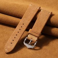 18mm 20mm 22mm Wristband Soft Suede Leather Straps Vintage Red Watchband Quick Release Calfskin Bracelet Men Women Accessories 18mm