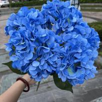 New 5 Heads Artificial Hydrangea Flower Large Size Silk Bridal Hydrangea Bouquet DIY Floral Decor for Home Party Wedding pieno baltumo spalva